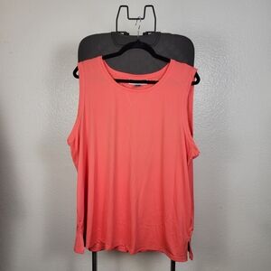 Karen Scott Workout Tank Top Womens size‎ XL Pink Sleeveless Moisture Wick